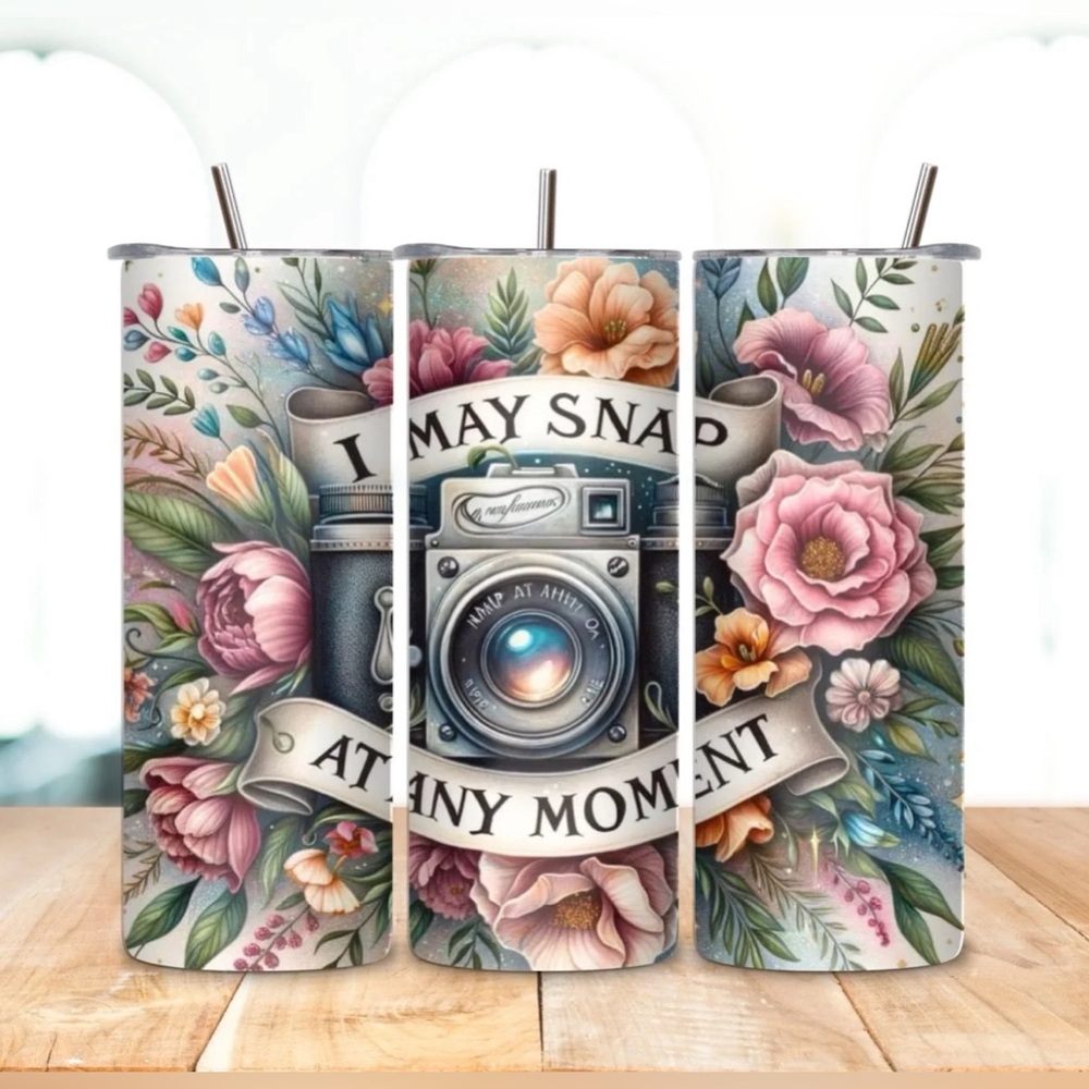 Handmade I May Snap At Any Moment Tumbler . NWOT